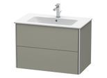 Duravit XSquare Waschtisch-Unterschrank XS417209292 81x56x47,8cm, 2 Schubkästen, Steingrau seidenmatt