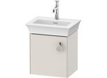 Duravit White Tulip Waschtisch-Unterschrank WT4250L3939 38,4 x 29,8 cm, Nordic Weiß Seidenmatt, wandhängend, 1 Türe mit Griff, links
