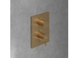 Villeroy und Boch Conum Fertigmontageset TVS12700100076 Unterputz-Thermostat mit Einwege-Mengenregulierung, Wandmontage, brushed gold