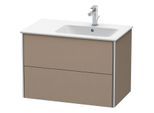 Duravit XSquare Waschtisch-Unterschrank XS417707575 81x56x47,8cm, 2 Schubkästen, Becken rechts, Leinen