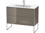 Duravit XSquare Waschtisch-Unterschrank XS444708989 101x59,2x47,8cm, 2 Auszüge, Flannel Grey hochglanz