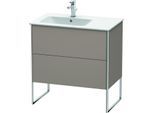 Duravit XSquare Waschtisch-Unterschrank XS445004343 81x59,2x47,8cm, 2 Auszüge, Becken links, Basalt matt