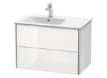 Duravit XSquare Waschtisch-Unterschrank XS417602222 81x56x47,8cm, 2 Schubkästen, Becken links, weiß hochglanz
