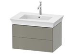 Duravit White Tulip Waschtisch-Unterschrank WT434109292 68,4 x 45,8 cm, Steingrau Seidenmatt, wandhängend, 2 Schubkästen