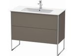 Duravit XSquare Waschtisch-Unterschrank XS444709090 101x59,2x47,8cm, 2 Auszüge, Flannel Grey seidenmatt