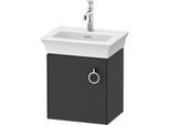 Duravit White Tulip Waschtisch-Unterschrank WT4250L5858 38,4 x 29,8 cm, Graphit Seidenmatt, wandhängend, 1 Türe mit Griff, links