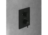 Villeroy und Boch Conum Fertigmontageset TVS127001000K5 Unterputz-Thermostat mit Einwege-Mengenregulierung, Wandmontage, matt black