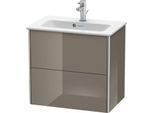 Duravit XSquare Waschtisch-Unterschrank XS416508989 61x56x38,8cm, 2 Schubkästen, Flannel Grey hochglanz
