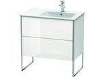Duravit XSquare Waschtisch-Unterschrank XS445208585 81x59,2x47,8cm, 2 Auszüge, Becken rechts, weiß hochglanz