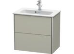 Duravit XSquare Waschtisch-Unterschrank XS416506060 61x56x38,8cm, 2 Schubkästen, Taupe seidenmatt
