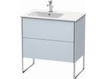 Duravit XSquare Waschtisch-Unterschrank XS445009797 81x59,2x47,8cm, 2 Auszüge, Becken links, Lichtblau seidenmatt