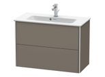 Duravit XSquare Waschtisch-Unterschrank XS416609090 81x56x38,8cm, 2 Schubkästen, Flannel Grey seidenmatt