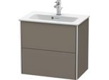 Duravit XSquare Waschtisch-Unterschrank XS416509090 61x56x38,8cm, 2 Schubkästen, Flannel Grey seidenmatt