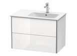 Duravit XSquare Waschtisch-Unterschrank XS417701818 81x56x47,8cm, 2 Schubkästen, Becken rechts, weiß matt