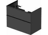 Duravit D-Neo Waschtisch-Unterschrank DE436204949 81 x 46,2 cm, Graphit Matt, wandhängend, 1 Schubkasten, 1 Auszug