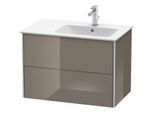Duravit XSquare Waschtisch-Unterschrank XS417708989 81x56x47,8cm, 2 Schubkästen, Becken rechts, Flannel Grey hochglanz