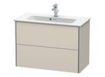 Duravit XSquare Waschtisch-Unterschrank XS416609191 81x56x38,8cm, 2 Schubkästen, Taupe