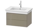 Duravit White Tulip Waschtisch-Unterschrank WT43410H2H2 68,4 x 45,8 cm, Steingrau Hochglanz, wandhängend, 2 Schubkästen