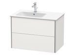 Duravit XSquare Waschtisch-Unterschrank XS417603939 81x56x47,8cm, 2 Schubkästen, Becken links, Nordic weiß seidenmatt