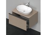 Duravit D-Neo Waschtisch-Unterschrank DE494707575 80 x 55 cm, Leinen, wandhängend, 1 Auszug, 1 Konsolenplatte
