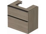 Duravit D-Neo Waschtisch-Unterschrank DE437203535 68,4 x 44,2 cm, Eiche Terra, wandhängend, 1 Schubkasten, 1 Auszug