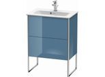 Duravit XSquare Waschtisch-Unterschrank XS445404747 61x59,2x38,8cm, 2 Auszüge, Stone Blue hochglanz