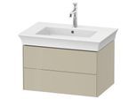 Duravit White Tulip Waschtisch-Unterschrank WT43410H3H3 68,4 x 45,8 cm, Taupe Hochglanz, wandhängend, 2 Schubkästen