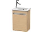 Duravit Ketho Waschtisch-Unterschrank KT6417R3030 40x28,5x55cm, wandhängend, Tür rechts, Eiche natur