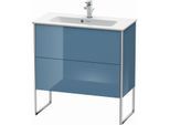 Duravit XSquare Waschtisch-Unterschrank XS445504747 81x59,2x38,8cm, 2 Auszüge, Stone Blue hochglanz