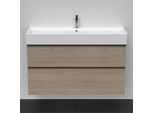 Duravit D-Neo Waschtisch-Unterschrank DE437503535 118,4 x 44,2 cm, Eiche Terra, wandhängend, 1 Schubkasten, 1 Auszug
