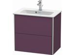 Duravit XSquare Waschtisch-Unterschrank XS416509494 61x56x38,8cm, 2 Schubkästen, Aubergine seidenmatt