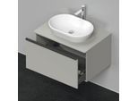 Duravit D-Neo Waschtisch-Unterschrank DE494700707 80 x 55 cm, Betongrau Matt, wandhängend, 1 Auszug, 1 Konsolenplatte