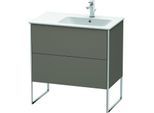 Duravit XSquare Waschtisch-Unterschrank XS445209090 81x59,2x47,8cm, 2 Auszüge, Becken rechts, Flannel Grey seidenmatt