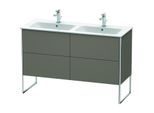 Duravit XSquare Waschtisch-Unterschrank XS444909090 128x59,2x47,8cm, 4 Auszüge, Flannel Grey seidenmatt