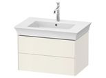 Duravit White Tulip Waschtisch-Unterschrank WT43410H4H4 68,4 x 45,8 cm, Nordic Weiß Hochglanz, wandhängend, 2 Schubkästen
