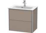 Duravit XSquare Waschtisch-Unterschrank XS416504343 61x56x38,8cm, 2 Schubkästen, Basalt matt