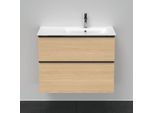 Duravit D-Neo Waschtisch-Unterschrank DE436703030 81 x 46,2 cm, Eiche Natur, wandhängend, 1 Schubkasten, 1 Auszug