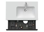 Duravit D-Neo Waschtisch-Unterschrank DE436704949 81 x 46,2 cm, Graphit Matt, wandhängend, 1 Schubkasten, 1 Auszug