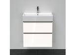 Duravit D-Neo Waschtisch-Unterschrank DE437202222 68,4 x 44,2 cm, Weiß Hochglanz, wandhängend, 1 Schubkasten, 1 Auszug