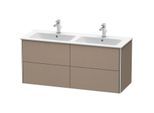 Duravit XSquare Waschtisch-Unterschrank XS417507575 128x56x47,8cm, 4 Schubkästen, Leinen