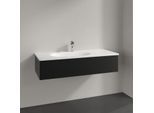 Villeroy und Boch Antao Waschtisch-Unterschrank K03000PD 118,8x25,6x49,3cm, ohne Frontstruktur, black matt lacquer