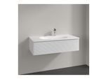 Villeroy und Boch Antao Waschtisch-Unterschrank L02100GF 98,8x25,6x49,3cm, mit Frontstruktur, glossy white lacquer, mit Beleuchtung