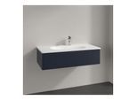 Villeroy und Boch Antao Waschtisch-Unterschrank L02000HG 98,8x25,6x49,3cm, ohne Frontstruktur, midnight blue matt lacquer, mit Beleuchtung