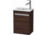 Duravit Ketho Waschtisch-Unterschrank KT6417L5353 40x28,5x55cm, wandhängend, Tür links, kastanie dunkel