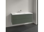Villeroy und Boch Antao Waschtisch-Unterschrank K06100HL 118,8x50,4x49,3cm, mit Frontstruktur, leaf green matt lacquer