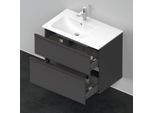 Duravit D-Neo Waschtisch-Unterschrank DE436604949 81 x 46,2 cm, Graphit Matt, wandhängend, 1 Schubkasten, 1 Auszug