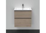 Duravit D-Neo Waschtisch-Unterschrank DE436103535 61 x 46,2 cm, Eiche Terra, wandhängend, 1 Schubkasten, 1 Auszug