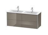 Duravit XSquare Waschtisch-Unterschrank XS417508989 128x56x47,8cm, 4 Schubkästen, Flannel Grey hochglanz