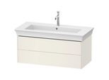 Duravit White Tulip Waschtisch-Unterschrank WT43420H4H4 98,4 x 45,8 cm, Nordic Weiß Hochglanz, wandhängend, 2 Schubkästen