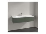 Villeroy und Boch Antao Waschtisch-Unterschrank L03000HL 118,8x25,6x49,3cm, ohne Frontstruktur, leaf green matt lacquer, mit Beleuchtung